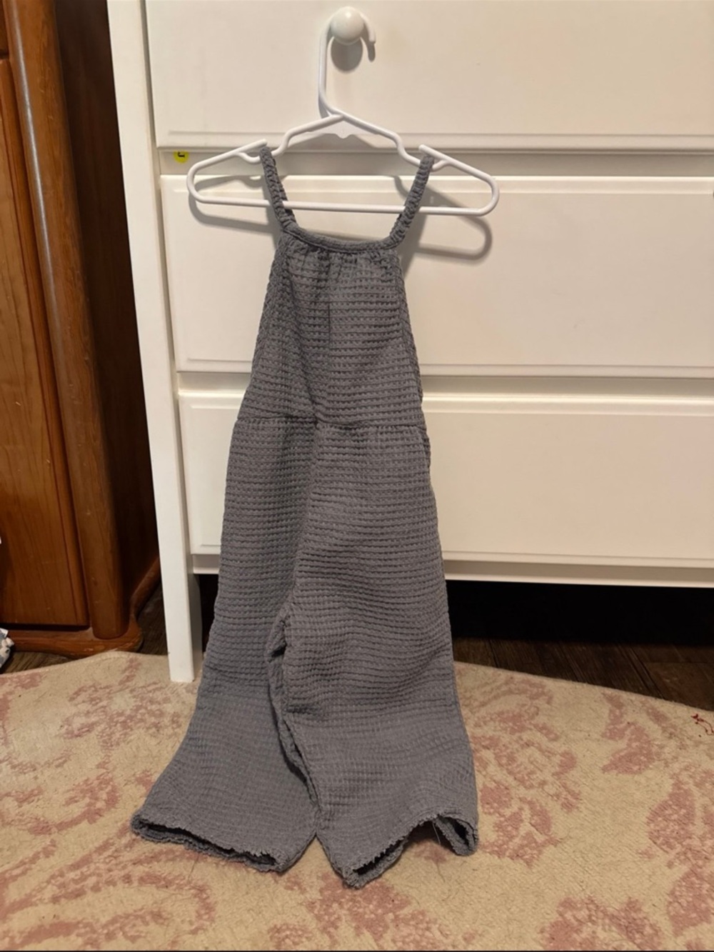 Zara Grey Textured Knit One-Piece Jumpsuit, 2/3